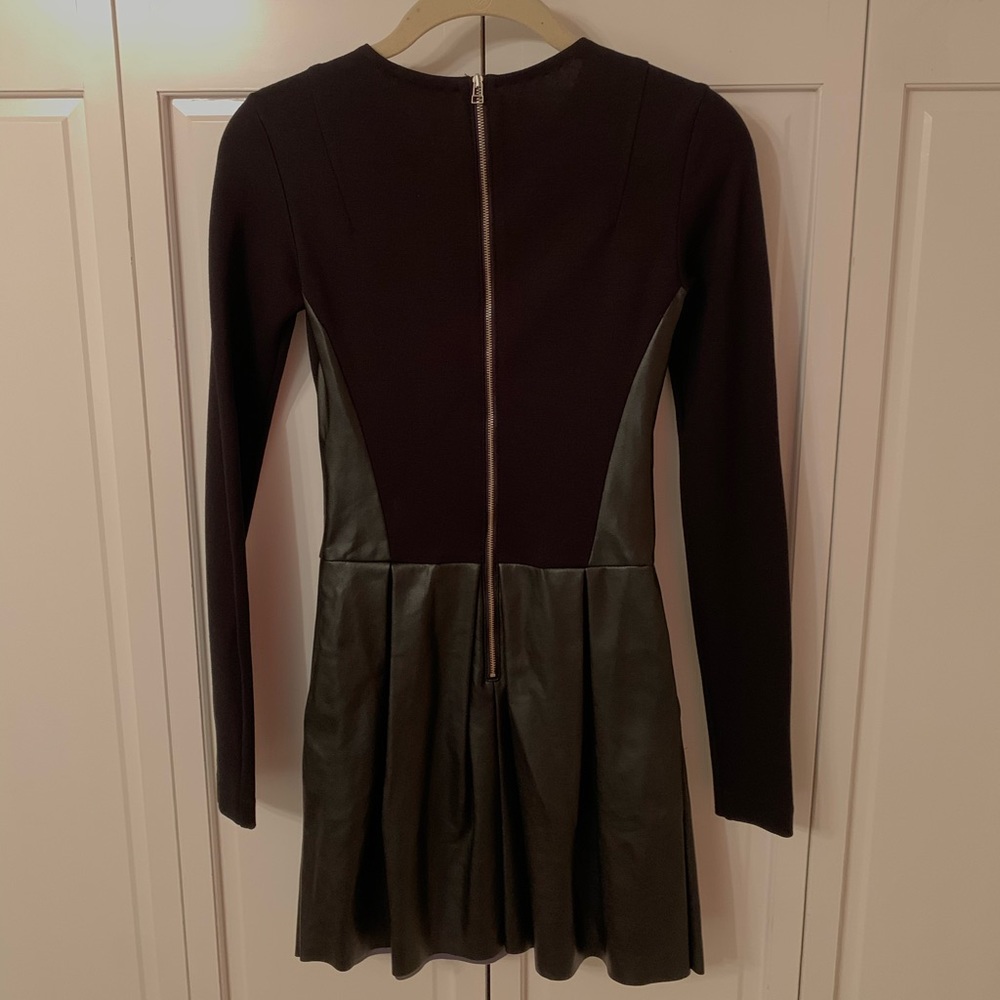 Wilfred black leather skirt dress from Aritzia